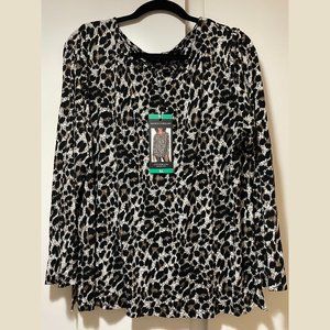 NEW with Tags - Mario Serrani Leopard Print Long Sleeve